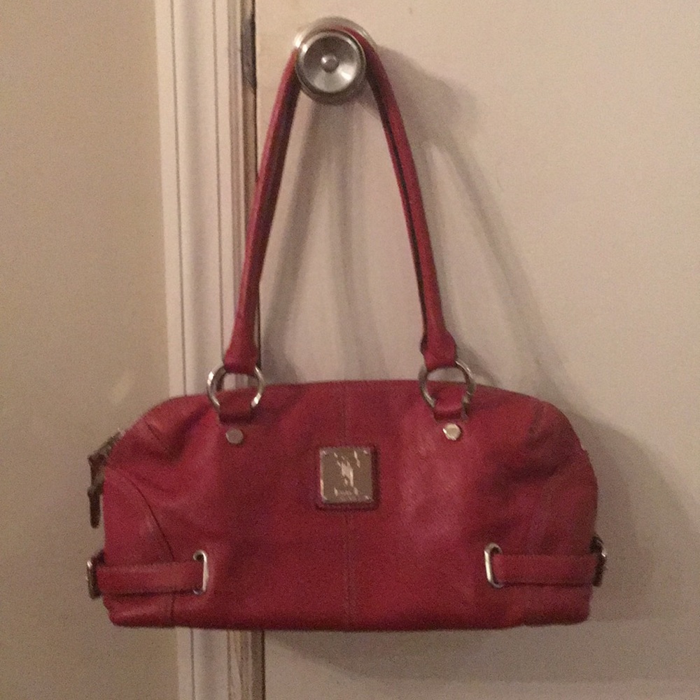 Red Tignanello leather purse